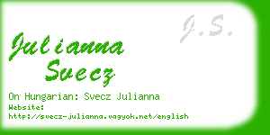 julianna svecz business card
